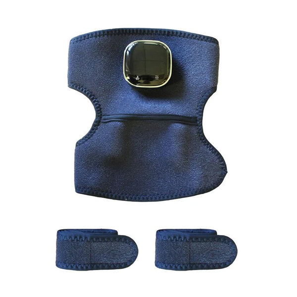 Lifemax 3 in 1 Heated Vibration Massager with two adjustable straps below a neoprene abdominal belt, front view.