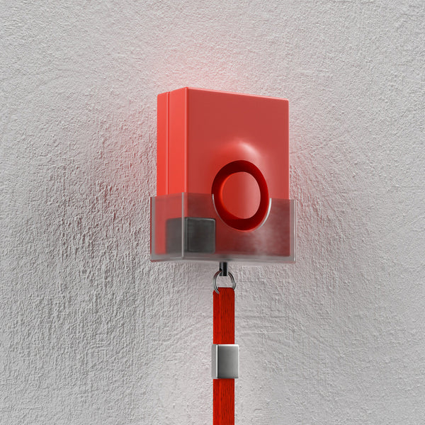 Solon Security 4T Multi-Function Panic Alarm with pull switch mounted on wall, front view.