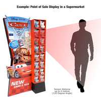 Talking Products Talking PIR Motion Sensor Pro for Disney Pixar Cars 2 toy displays, detects movement up to 4 metres, front angle view.