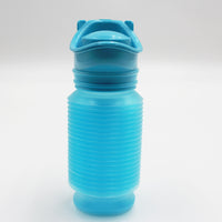 Collapsible Buckingham Uriwell Unisex Urinal upright against a plain white background, front view.