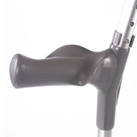 Coopers Adjustable Comfort Grip Crutches with ergonomic handle, close-up view.