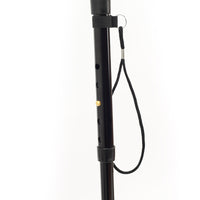 Drive Anatomic Grip Walking Stick for right hand with folding aluminium shaft and wrist strap, close-up.