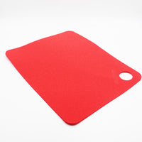 RoMedic Antislip Mat cutting board with corner hole on white background, top view.