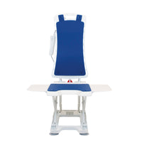 Drive Bellavita NOVA Bathlift with side flaps, high backrest and waterproof handset, front angle.
