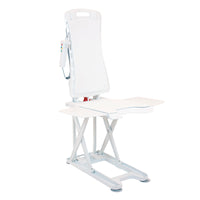 Drive Bellavita NOVA Bathlift with waterproof handset, adjustable seat and removable backrest, front view.