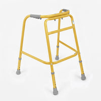 Trulife Childrens Walking Frame with grey handles and adjustable legs for kids mobility aid, front view.