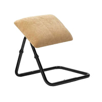 Drive Comfy Adjustable Foot Stool with angled cushion and black metal frame, used as a padded foot rest or for kneeling, side view.