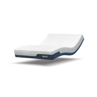 Opera Beds Cool Gel Adjustable Mattress with memory foam shown in raised position, front angle.