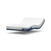 Opera Beds adjustable mattress with curved, raised memory foam design on white background, angled front view.