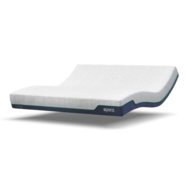 Opera Beds adjustable mattress with memory foam and cool gel layer on base, front view.