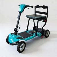 Dash Rehab Dash Z1 Scooter with magnesium frame, padded seat and backrest, white background, side view.