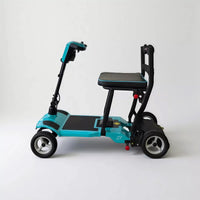 Dash Rehab Dash Z1 three-wheeled compact mobility scooter with magnesium frame, front angle view.