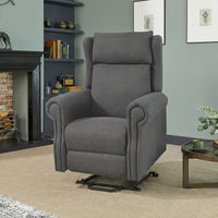 Delby Dual Motor Riser Recliner Chair - Graphite