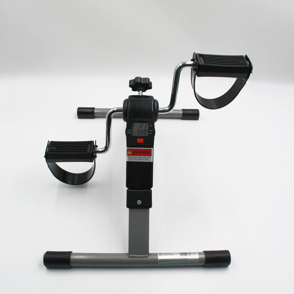 Drive Digital Pedal Exerciser with adjustable resistance, foot straps and digital display monitor, front view.