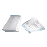 Homecraft Disposable Bed Protectors, one folded and one open to show waterproof backing, white background, top view.