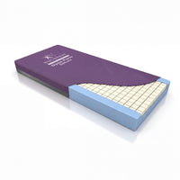 Dyna-Form Saturn mattress with cutaway showing internal visco elastic foam grid structure, high-angle view.