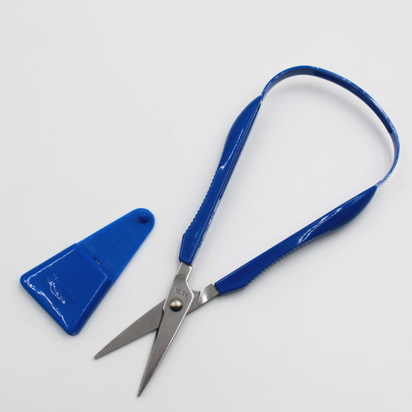 Easi-Grip Scissors 45mm Pointed with blade cover on a white background, front view.