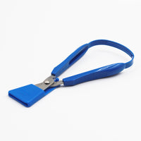 Easi-Grip Scissors 45mm with pointed blade and metal hinge, white background, front view.