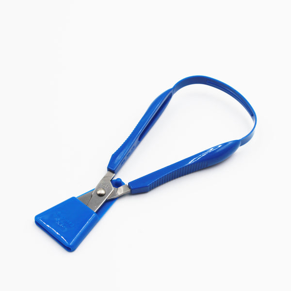 Easi-Grip Scissors 45mm pointed with flexible handle, plain white background, front view.