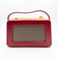 OER Easy Radio portable DAB+ radio with mesh speaker grille, top controls, and carry handle, front view.