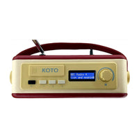 OER Easy Radio portable DAB+ radio with digital display, tuning dial, and push buttons, front view.