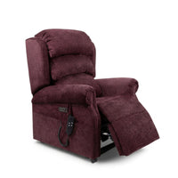 Repose Seating ErgoRise Dual Motor Tilt-In-Space Chair with adjustable lumbar support and remote on white background, front view.