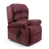 Repose Seating ErgoRise Dual Motor Tilt-In-Space Chair with padded cushions, adjustable headrest and remote control, side view.