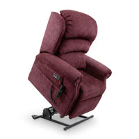 ErgoRise dual motor tilt-in-space chair with adjustable lumbar support and remote control on metal base, front view.