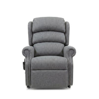 Repose Seating ErgoRise Dual Motor Tilt-In-Space Chair with padded cushions and adjustable lumbar support, front view.