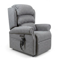 Repose Seating ErgoRise Dual Motor Tilt-In-Space Chair with padded cushions, lumbar support and remote control, front view.