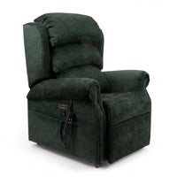 ErgoRise dual motor tilt-in-space chair with adjustable lumbar support and remote on white background, front view.