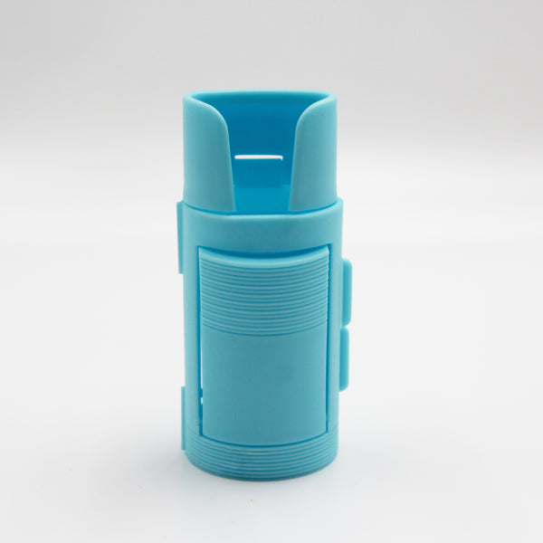 Aidapt Eye Drop Dispenser with textured grip, open top, stands upright on white background, front view.