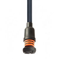 Flexyfoot Comfort Grip Open Cuff Crutches with ergonomic handles for mobility support, front view.