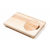 Easi-Grip Food Preparation Board for one-handed use with circular cut-out and handle, shown on white background, top view.
