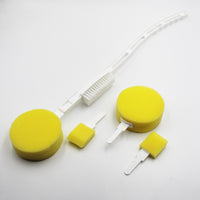 Homecraft Foot Brush & Sponge with contoured handle, detachable sponge, white bristles on a plain background, front view.