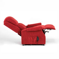 Restwell Indiana recliner chair with remote control and side pocket for easy reclining, front angle view.