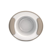 ORNAMIN Keep Warm Bowl with oval grips and non-slip base, top view.