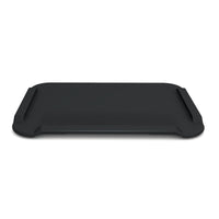 ORNAMIN Large Non-Slip Cutting Board with rectangular plastic lid and rounded corners, front view.