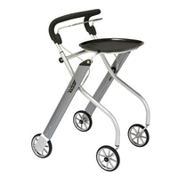 Lets Go Indoor Rollator - Silver on a white background