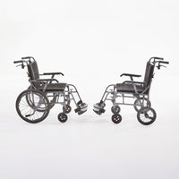 Magnelite Lightweight Wheelchair showing both variants facing eachother