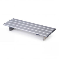 Aidapt Medina Bath Board with four slats and two supportive legs on a plain white background, front view.