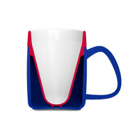 ORNAMIN double-walled mug with internal cone, cross-section showing layered structure, side view.