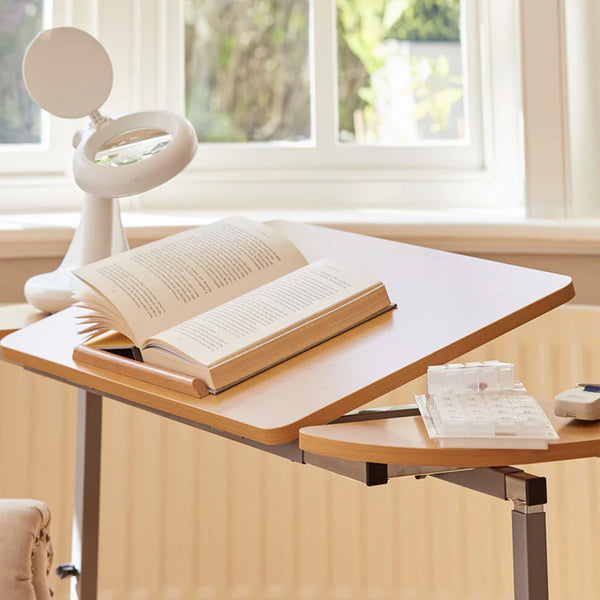 NRS Adjustable Tilting Table with book on table in angles position