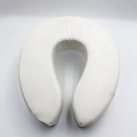 Homecraft Padded Raised Toilet Seat with horseshoe-shaped cushion for comfort and support on toilets, top view.