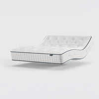 Opera Beds Premium Natural Pocket 2500 Mattress shown bending to display flexibility, plain background, side view.