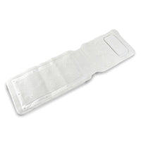 Performance Health PVC foam bath mat with neck rest, textured mesh surface and pocket, flat view on white background.