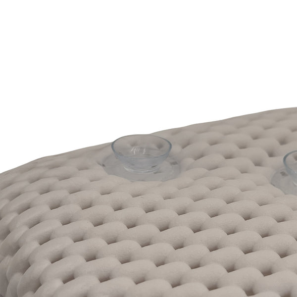 Performance Health PVC Foam Bath Pillow with textured surface and two clear suction cups attached, close-up view.