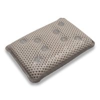 PVC foam bath pillow with suction cups for secure positioning, designed for use in the bath, close-up view.