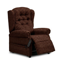 Repose Marbella Dual Motor Riser Recliner Chair with pocket sprung seat, button back and remote, front view.