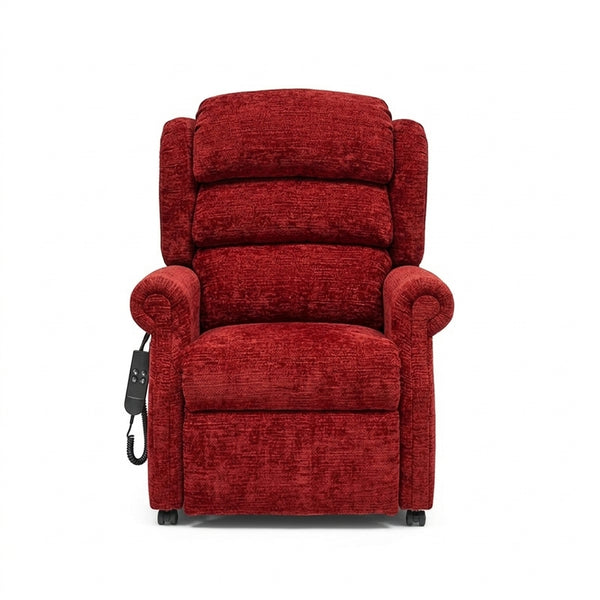 Repose Rimini dual motor tilt-in-space chair with remote and pocket sprung seat on white background, front view.